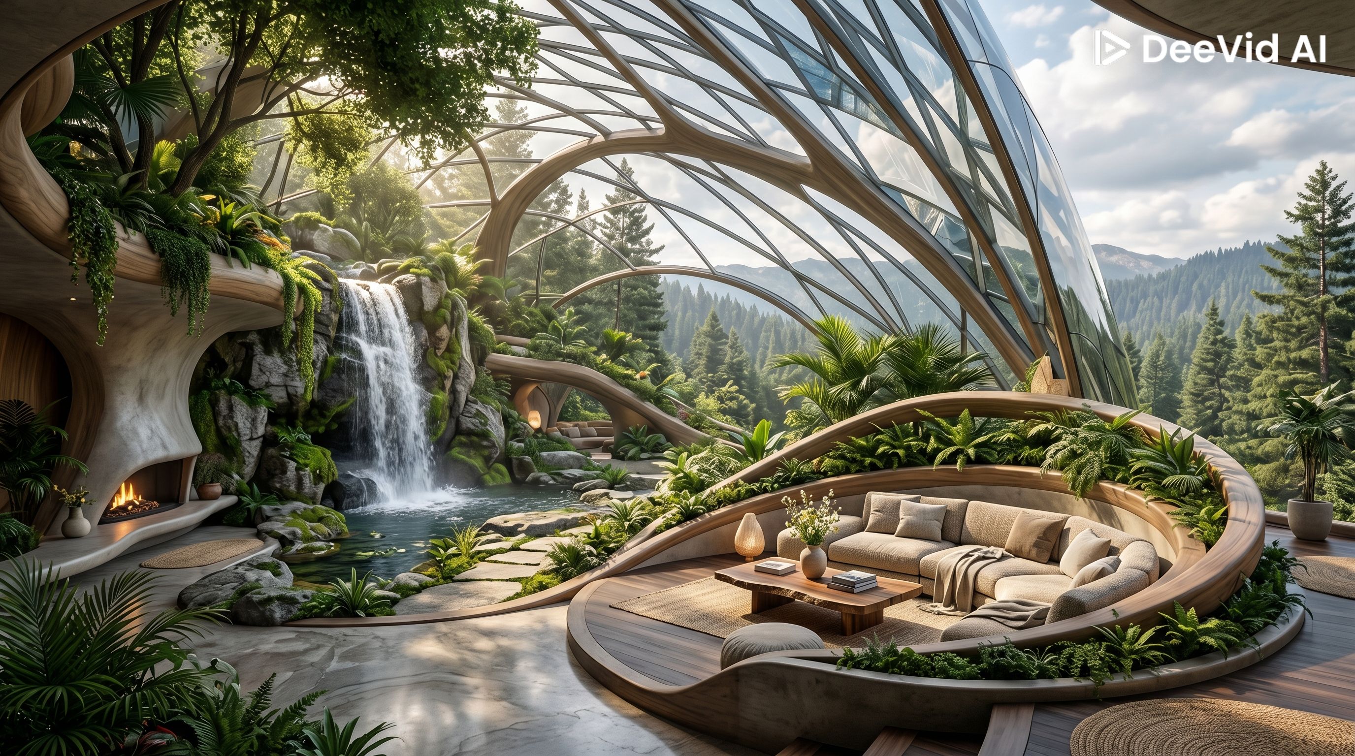 실사 인테리어 (Cyber-Organic Architecture)